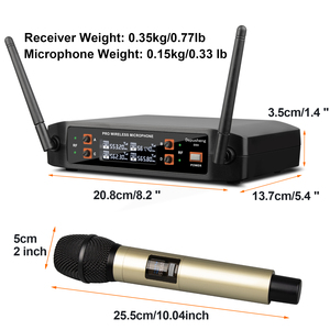 Dx4 Chất Lượng Cao Micro Không Dây Hệ Thống Cầm Tay Mic Karaoke Hát <span class=keywords><strong>Microphone</strong></span> Cho Bài Phát Ngôn - Product Image 4