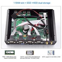 Mini PC Industrial de Escritorio Mini ITX con Core I5 3317U e I3 3217U, Win XP, Celeron 1037U, HDMI, VGA, Pantalla Dual, Sin Ventilador, Robusto, con AES