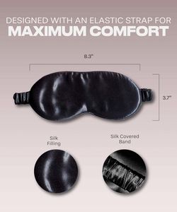 Custom Logo Pure Silk <b>Sleep</b> Natural Super Soft Padding Mulberry Eye Mask for Sleeping <b>Light</b> Blocking Travel - Product Image 2