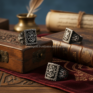 925K Sterling Argento Disegno Islamico Ottoman Tugra Dell'impero Ottomano Uomini Anello - Product Image 3