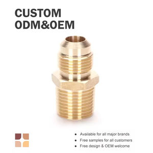 Codo macho/hembra acampanado de latón para refrigerador de aire acondicionado y salida de fábrica del sistema de CA - Product Image 2