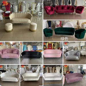 Sofá Redondo de Terciopelo Blanco de Venta Directa de Fábrica LEDA, Muebles para Bodas, Nuevo Diseño para Hoteles - Product Image 6