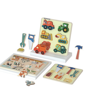 Puzzle éducatif en bois Montessori, blocs portables pour bébés et tout-petits (1-2,5 ans), panneaux de correspondance des formes, 50 pièces - Product Image 5
