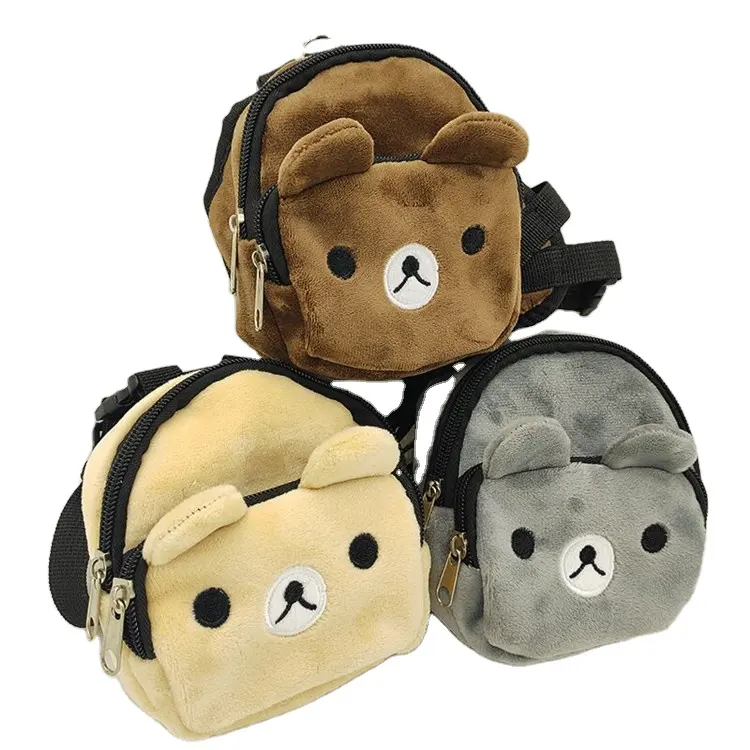 Cute animal style pet snack bag outdoor portable funny mini backpacks for dogs