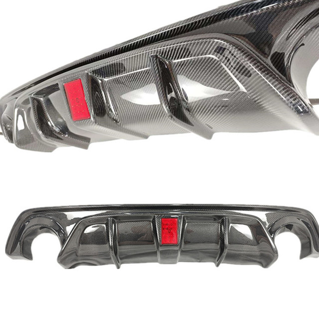 Q50 Diffuser Carbon Fiber Rear Diffuser for Infiniti Q50 with LED Rear Bumper Accessories