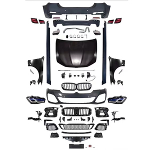 Parachoques de coche para <span class=keywords><strong>BMW</strong></span> 5 Series F10 F18 actualización <span class=keywords><strong>M5</strong></span> <span class=keywords><strong>520</strong></span> 525 530L Kit de carrocería parachoques delantero parachoques trasero faldones laterales guardabarros 2011-2017 - Product Image 1