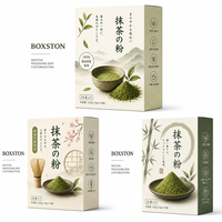 Boîte personnalisée pour thé vert matcha, emballage alimentaire imperméable de qualité supérieure, doublure en éponge, laminage mat gaufré, style japonais, logo personnalisé