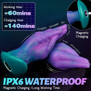 Vibrierender Analdildo Prostatamassagegerät Großer Butt Plug Weiches Umweltfreundliches Wasserdichtes Silikon 10-Frequenz-Vibration Unterstützung - Product Image 5