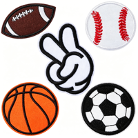 Achat en gros de badges sportifs personnalisés, patchs brodés de football et patchs de baseball pour vêtements de basketball