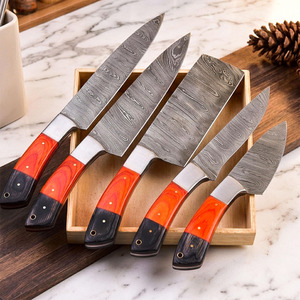Colección de Cuchillos Culinarios Afilados con Mangos Ergonómicos, Logotipo Personalizado, Juego de Cuchillos de Cocina Profesionales Hechos a Mano de Acero de Damasco - Product Image 4