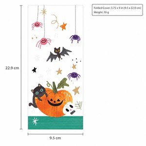 Tarjeta de Felicitación Pop-Up de Halloween con Diseño de Gato Negro, Calabaza y Murciélago, Tarjeta Decorativa de Papel para Ventana del Hogar, Regalo para Fiestas - Product Image 3