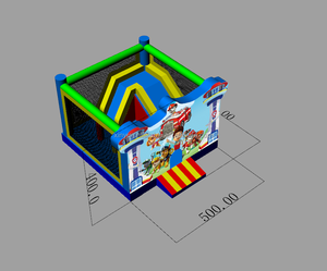 Castillo Inflable Blanco, Rosa, Menta, Morado y Azul Xinyue de 4x3.5m para Bodas, Fiestas y Parques de <span class=keywords><strong>Trampolines</strong></span>, Apto para Niños de 4 Años - Product Image 3