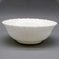 Assiette ovale en verre opale blanc de 12 pouces, résistante à la chaleur, en verre opale blanc trempé, pour la table