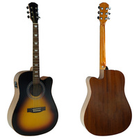 Gitar Akustik Elektrik Cutaway 41 Inci 6 Senar Spruce Top Rosewood Back Sides Natural Sunburst Gloss Untuk Pemula Pelajar