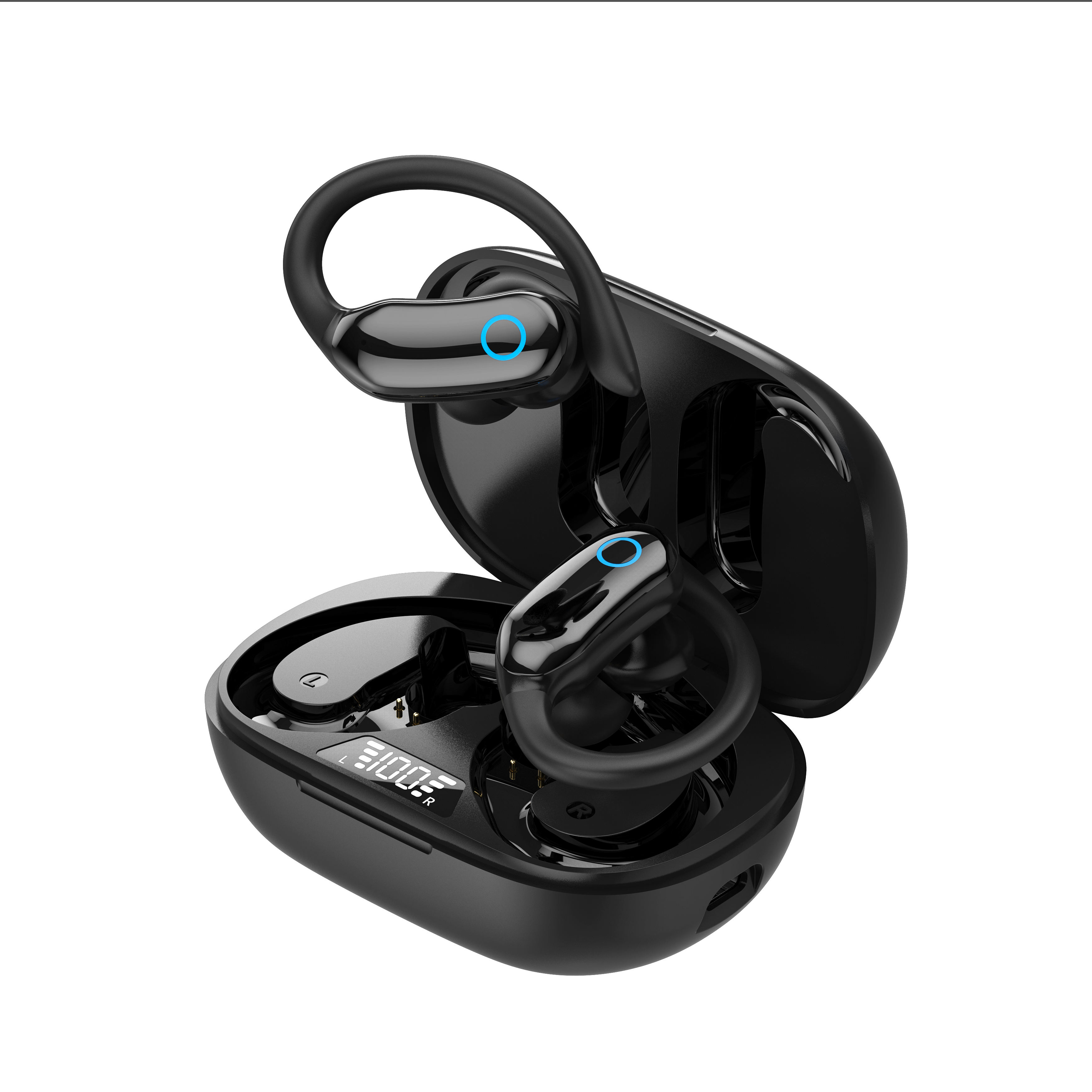 2025 I26 Wireless Earbuds with Ear Hook IPX7 Waterproof BT 5.4 Sport Headphone Music Earphone for Workout Running