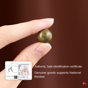 Tự nhiên Trầm hương Loose hạt màu xanh lá cây gỗ đàn hương vách đá Cypress nấu hạt gỗ hạt Loose batch cho barbie - Product Image 3