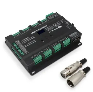 32チャンネル96A RGBW DMX 512 LEDデコーダーコントローラー (DC5-24V RGBW RGB LEDライト用) 8ビット/16ビット