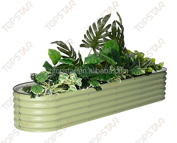 HOT SALE 17 Feet Tall ALU ZINC Modular Metal Raised Garden Bed Kit for Indoor/Outdoor Patios Hotels Restaurants