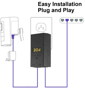 Adaptateur PoE compact 48V 0.5A avec ports LAN et PoE à LED actives pour caméra réseau, point d'accès sans fil – Fourniture OEM en gros - Product Image 2