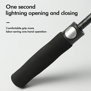 Cadeau d'affaires Double couche Ventilation droite pôle parapluie coupe-vent résistant à la pluie revêtement noir Logo Portable - Product Image 2