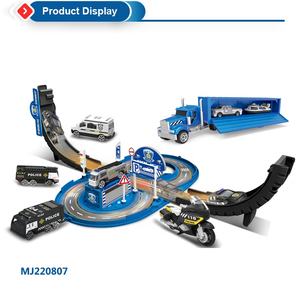 Juguetes de estacionamiento de garaje Diy para niños, juego con pista de carreras de ranura y vehículo de <span class=keywords><strong>juguete</strong></span> fundido a presión, coches de aleación de 1:64, superventas - Product Image 3