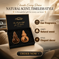 Diffuseur de voiture TopOne en bois de Hulu poli à la main, purificateur d'air premium en bois de Bubinga pour l'intérieur des voitures de luxe