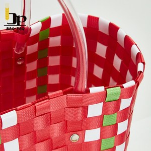 OEM Manufacturer Cheap Popular and High Quality Handmade Plastic <strong>Bag</strong> / <strong>Woven</strong> <strong>Basket</strong> - Product Image 4