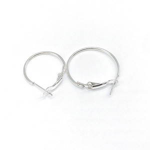 Hoop <b>Earrings</b> Zinc Alloy White KKC Gold Unisex Fashion Jewelry Accessories Multi Size Ear <b>Hooks</b> - Product Image 5