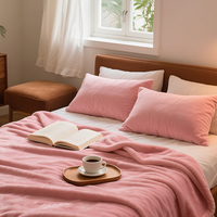 Nueva Manta de Lana Cálida y Acogedora, Tela de Franela con Logotipo Personalizado, para Cama, Sofá u Oficina en Invierno