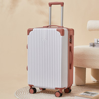 Maleta con Ruedas Silenciosas Universal Retro de Moda con Caja de Contraseña, Equipaje de Neopreno para Viajes de Negocios