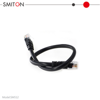 Câble téléphonique RJ9 4P4C intérieur en cuivre, mâle-mâle, droit, rond
