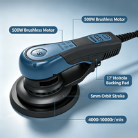 Polisseuse orbitale électrique professionnelle industrielle 220V 6 pouces, machine à polir les voitures, ponceuse aléatoire double action, pour le detailing automobile et le bricolage