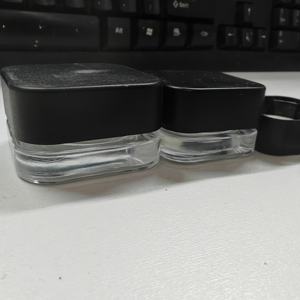 Pot en verre noir inviolable, pot pour crème pour les yeux, pot pour échantillon cosmétique, pot pour crème pour le visage de petite taille 3g, pots de voyage pour fards à paupières - Product Image 2