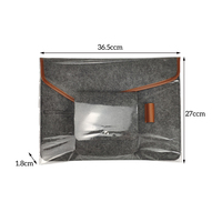 Pochette d'enveloppe en feutre A4/A5 multifonction avec logo personnalisé pochette de rangement pour documents avec sangle/bouton chemise en feutre