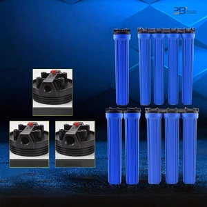 1/2 "3/4" 1 "Brass/Nhựa đầu vào/Đầu ra cổng màu xanh/trong suốt/Trắng Nước Slim 4 giai đoạn màu xanh Hệ thống lọc với cờ lê - Product Image 6