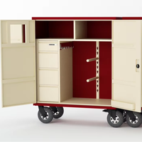 Boîte à sellerie en bois, conception démontable, économie de transport, coffre à équipement, montage facile, rangement robuste pour écurie et équitation