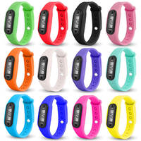 Podomètre intelligent étanche, bracelet de sport électronique en silicone avec affichage numérique de 1 pouce, chronométrage, calories, kilomètres
