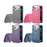 Coque magnétique N52 pour iPhone 15 14 13 Plus 16 17 18 Pro Max avec chargement sans fil et béquille antichute