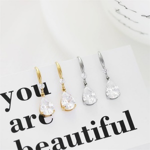 Simple Fashion 18k Gold Plated Ear <b>Hook</b> <b>Earring</b> Waterdrop Diamond Pendant <b>Earring</b> - Product Image 5