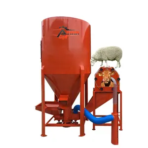 Industrial Vertical Feed Crushing Mixer/self-priming Feed Mixing Crusher/corn Grain Mixing and Crushing Machinery Animal Food