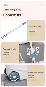 تصميم جديد للأيدي المنزلية مجموعة دلو مزدوج دوار مع عصارة وعصر عجلة كبيرة - Product Image 4