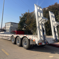 Semi-remorque surbaissée en acier à 3/4/5/6/7 essieux avec une capacité de charge de 60T-150T pour le transport d'équipements et de machines lourdes