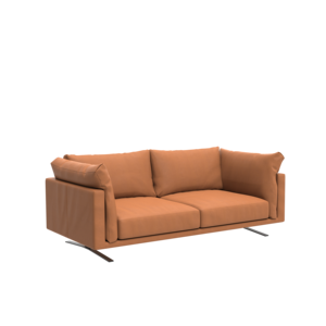 Sofá cama moderno de cuero para oficina con marco de metal, cómodos asientos de recepción para reuniones de negocios y oficina en casa - Product Image 5