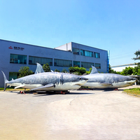 Modèle de requin océanique motorisé réaliste, figurine animale en résine haute simulation, éducatif, pour intérieur, jardin, aquarium, maison, aire de jeux