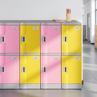 Casiers modernes roses en plastique ABS sécurisés pour enfants, petits compartiments de rangement, écologiques, étanches, pour la maternelle, la salle de classe, l'école
