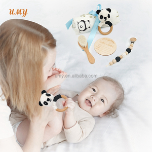 New Arrivals Born Baby Swaddle Gift <strong>Set</strong> Newborn Shower Receiving Muslin Bamboo Cotton Lovey <strong>Comforter</strong> Security Blanket <strong>Set</strong> - Product Image 4