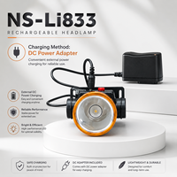 Lampe frontale LED à intensité variable 50W/80W, batterie 18650, torche rechargeable USB, lampe de poche NOUVELLE IP20, étanche pour le camping, mains libres, 2 niveaux