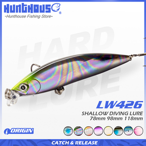 Leurre flottant Hunt House Minnow en gros, leurre de pêche en plastique dur pour eau salée, longue portée, pour brochet et bar - Product Image 1