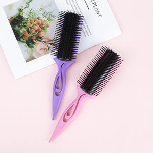Cepillo para Peinar el Cabello Desmontable, Fácil de Limpiar, con Logotipo Personalizado, 9 Filas, Desenreda el Cabello, Cepillo para Cabello <span class=keywords><strong>Rizado</strong></span>, Tipo <span class=keywords><strong>Denman</strong></span> - Product Image 4