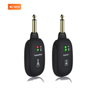 Système de guitare sans fil 2.4G avec portée de transmission de 50 m, batterie rechargeable intégrée, émetteur-récepteur sans fil 2.4G, électronique